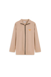 Thermal Mock Neck Full Zipper - Camel